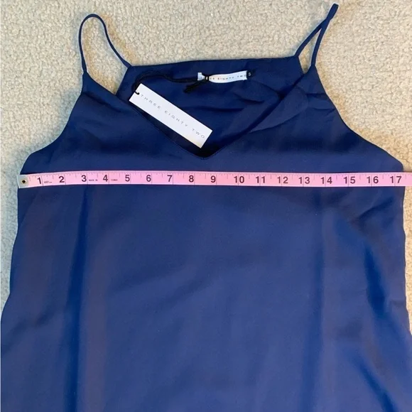 NWT Three Eighty Two Lachlan Slip Maxi Dress Navy Blue Women Small - Picture 7 of 7